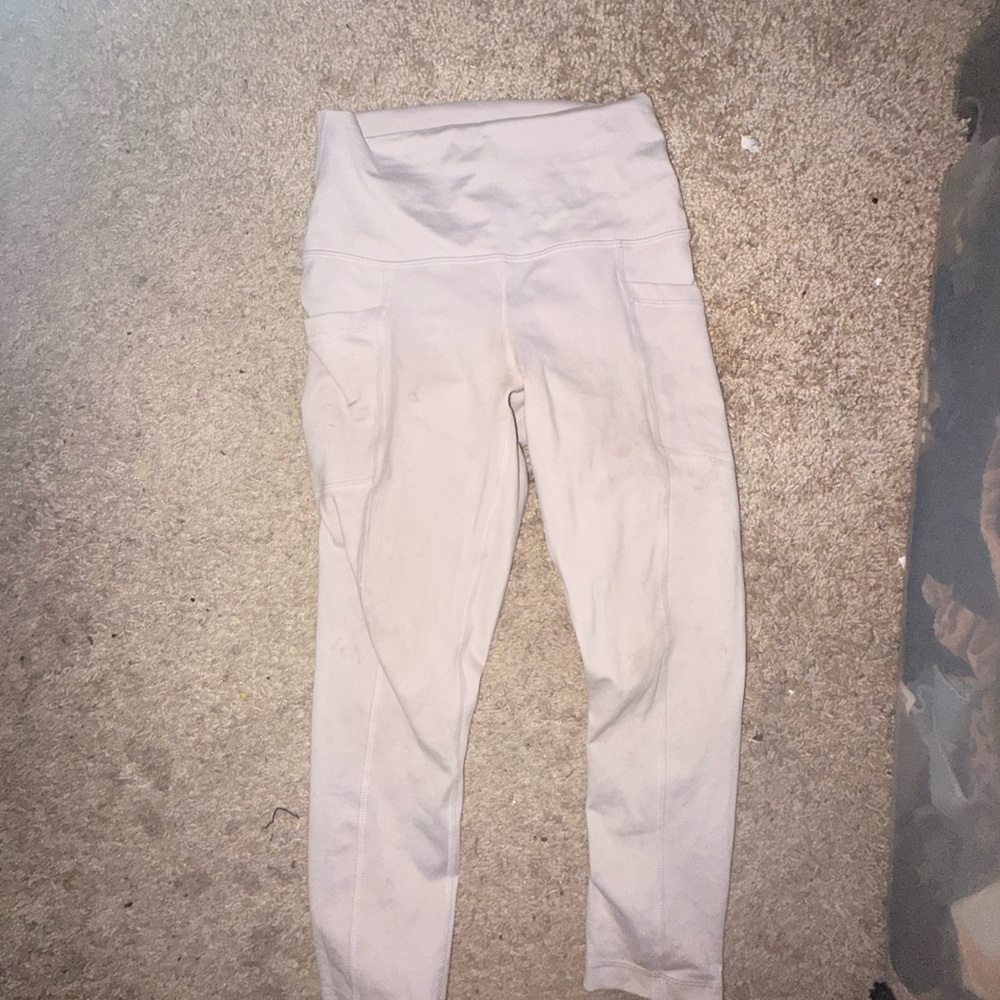 90 Degree By Reflex Kids Light Beige Leggings